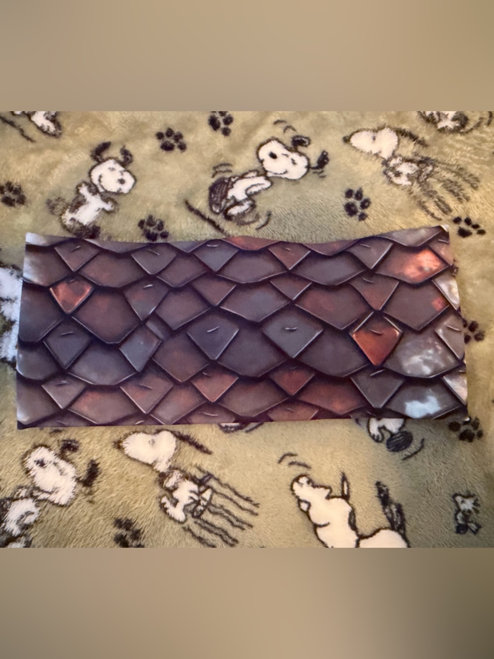 Brown Patterned Stretch Headband for Women